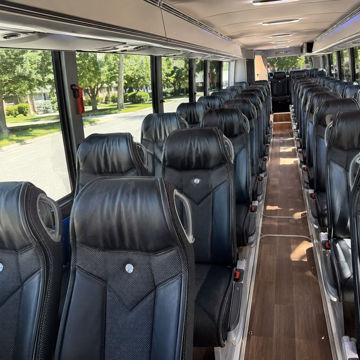waco 40 passenger charter bus inside