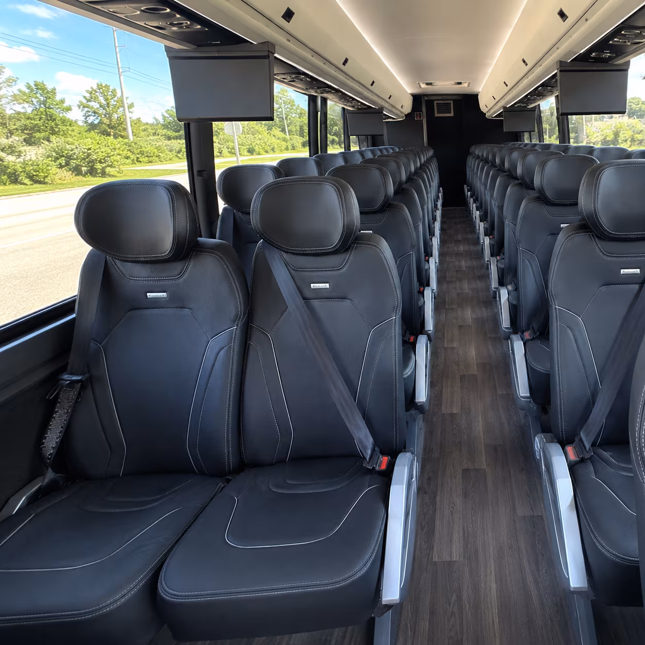 waco 47 passenger charter bus inside