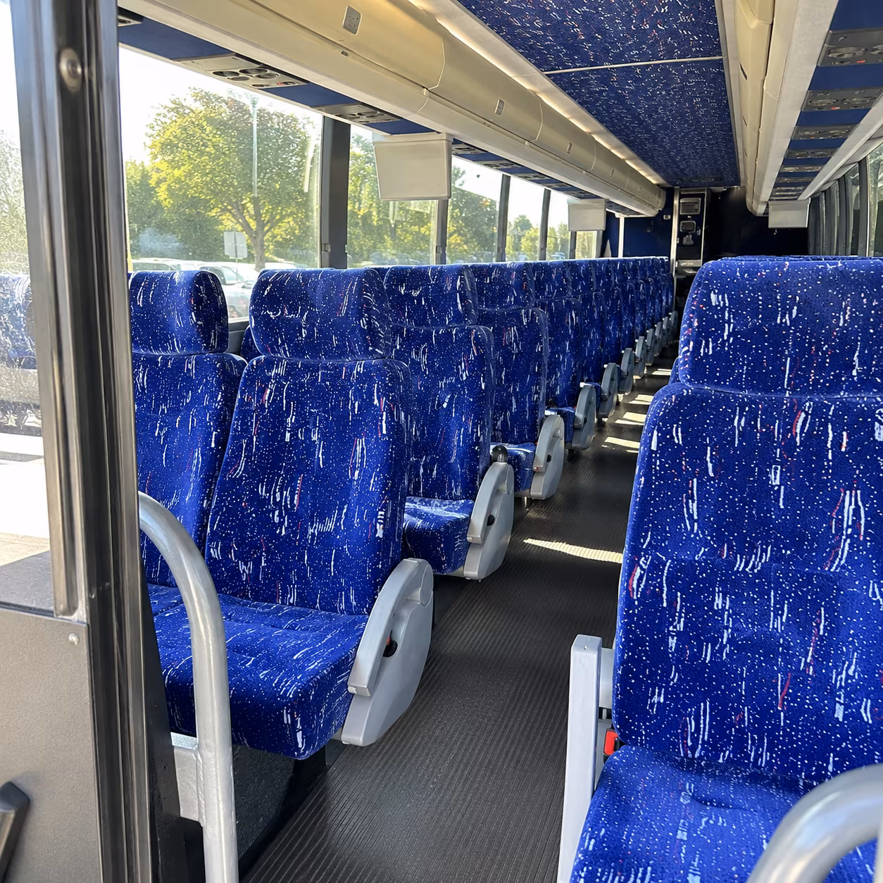 waco 50 passenger charter bus inside